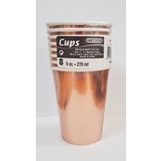 Rose Gold Foil 9oz Paper Cups Pk 8 
