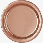 Rose Gold 9in. Foil Paper Plates Pk 8