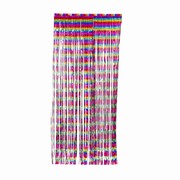 Tinsel Foil Curtain (90cm x 200cm) Metallic Multicolour Rainbow Pk 1