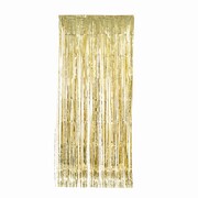 Tinsel Foil Curtain (90cm x 200cm) Metallic Gold  Pk 1