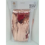 Metallic Rose Gold Foil Tinsel Curtain (90cm x 200cm) Pk 1