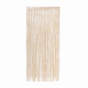 Tinsel Foil Curtain (90cm x 200cm) Metallic White Gold Pk 1