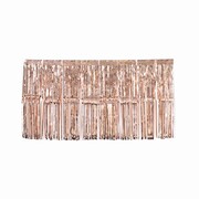 Tinsel Foil Fringe Curtain (90cm x 50cm) Metallic Rose Gold Pk 1