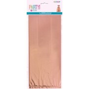 Rose Gold Foil Cello Treat Bags with Ties Pk 10