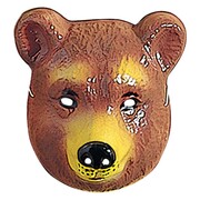 Adult Brown Bear PVC Face Mask | Animal Costume Mask for Adults & Kids