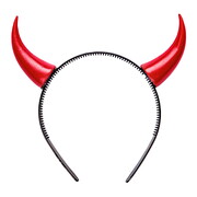 Red Devil Horns on Headband 7cm - Halloween Costume Accessory