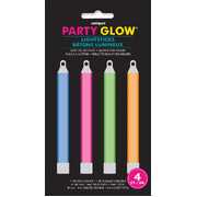 Mixed Colour Glow Lightsticks 10cm (Pk 4)