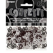 Black & Silver Glitz 80 Confetti Scatters 14g