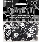 Black & Silver Glitz 40 Confetti Scatters 14g