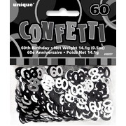 Black & Silver Glitz 60 Confetti Scatters 14g