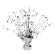 Silver Foil Stars Spray Weight Centrepiece