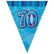 Glitz Blue 70 Flag Banner (3.6m) Pk 1 