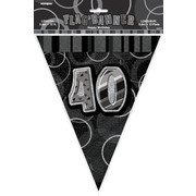 Glitz Black 40 Flag Banner (3.6m) Pk 1 