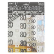Black and Silver Glitz Hanging Party Decoration - 80 Pk6