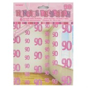 Pink Glitz Hanging Party Decoration - 90 Pk6