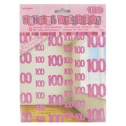 Pink Glitz Hanging Party Decoration - 100 Pk6