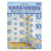 Blue Glitz Hanging Party Decoration - 90 Pk6
