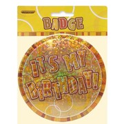 It's My Birthday Gold Badge Pk 1