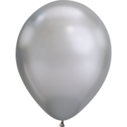 Chrome Silver Latex Balloons (11in. /30cm) Pk 100
