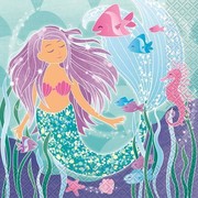 Mermaid 2 Ply Lunch Napkins Pk 16