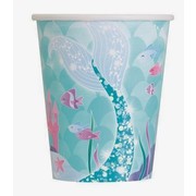 Mermaid 9oz. Paper Cups Pk 8