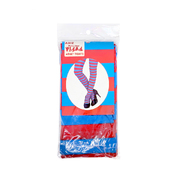 Adult Red & Blue Stripe Thigh High Opaque Stockings 