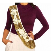Officially Retired Gold Foil Fringe Sash | Retirement Party Decoration