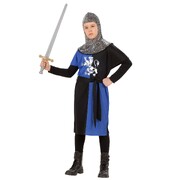 Child Medieval Warrior Knight Costume 5-7 Years Blue Black