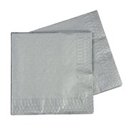 Metallic Silver 2 Ply Lunch Napkins Pk 40