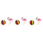 Flamingo & Honeycomb Ball Tropical Bunting Garland 3m