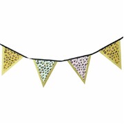 Pastel Leopard Print Paper Flag Bunting Banner 3m