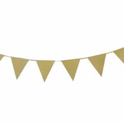 Gold Glitter Bunting Flag Banner 3.5m