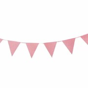 Rose Gold Pink Glitter Bunting Flag Banner 3.5m