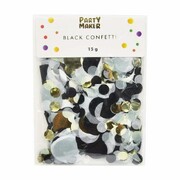 Metallic Gold, Black, White & Silver Confetti Table Scatters 15g | Mixed Size Confetti for Tables & Balloons