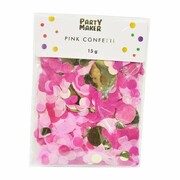 Metallic Gold & Pink Confetti Table Scatters 15g | Mixed Size Confetti for Tables & Balloons
