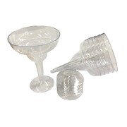 Reusable Clear Plastic Margarita Glasses 230ml Pk 6