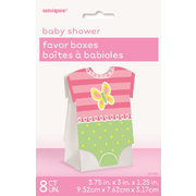 Pink Baby Shower Favour Boxes Pk 8