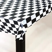 Black & White Check Plastic Tablecover 1.3x1.8m Motor Racing