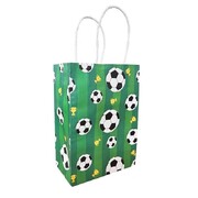Soccer Ball Paper Loot Bags with Handle Pk 4