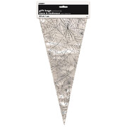 Halloween Cello Cone Gift Treat Bags Clear with Black Spiderwebs (Pk 20)