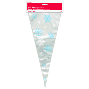 Snowflake Cone Cello Bags Pk 20