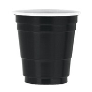 Black Plastic Shot Glasses 59ml (Pk 20)