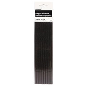 Black Foil Paper Straws Pk 10
