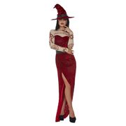 Adult Red Satanic Witch Halloween Costume (Large, 16-18)
