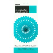 Teal Paper Fan Decoration (40cm) Pk 1