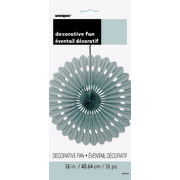Silver Paper Fan Decoration (40cm) Pk 1