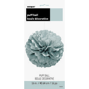 Silver Tissue Paper Pom Pom (40cm) Pk 12