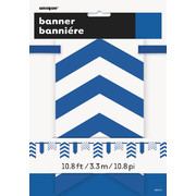 Royal Blue Dots and Stripes Flag Banner (3.3m) Pk 1