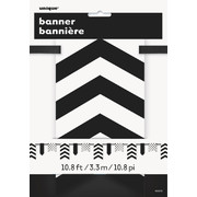 Black Dots and Stripes Flag Banner (3.3m) Pk 1