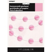 Light Pink Mini Honeycomb Ball Garland 2.13m